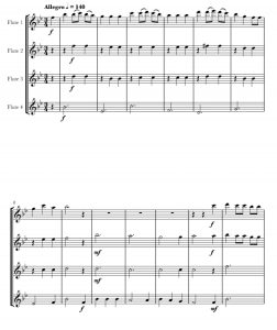 祝你圣诞快乐  长笛四重奏 总谱 有试听-云音圈