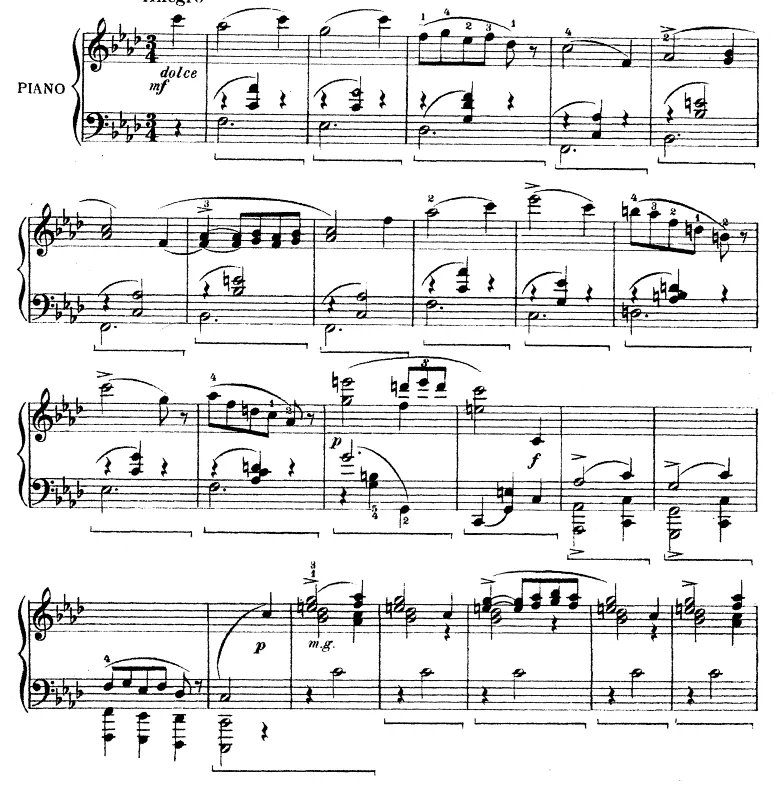 夏米娜德《秋之圆舞曲》 钢琴独奏谱 有试听