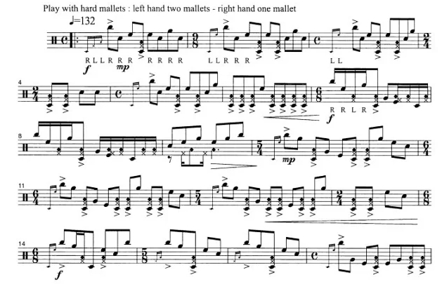 科佩斯基 Canned Heat 高级 无伴奏独奏 打击乐谱 有试听