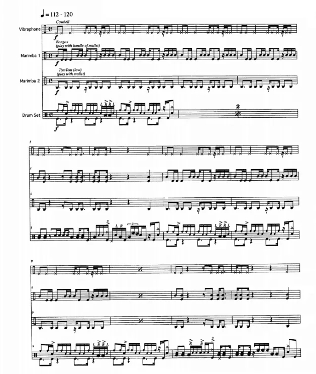 科佩茨基 太阳狂欢节 高级 打击乐六重奏总谱+分谱 有试听