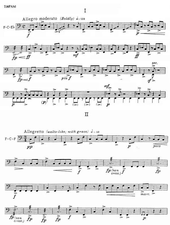 图片[2]-穆钦斯基 图案3首 Op.11-2 现代派 高级 无伴奏独奏 定音鼓谱 有试听