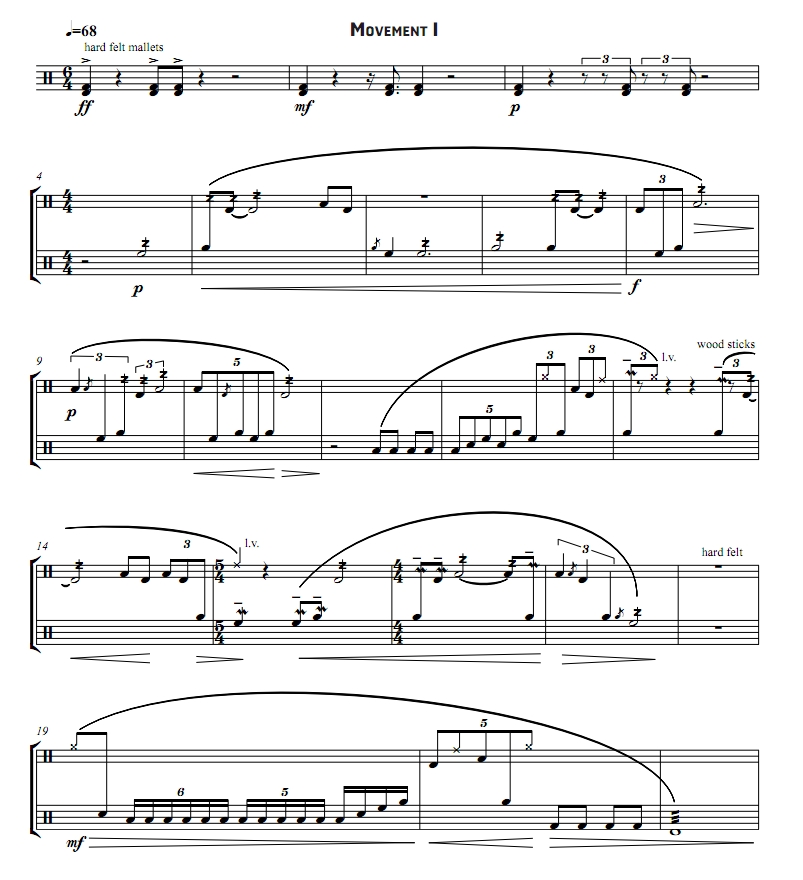 结构干涉  中高级 独奏 打击乐谱 有试听