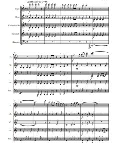 编花篮 木管五重奏总谱+分谱 有试听-云音圈