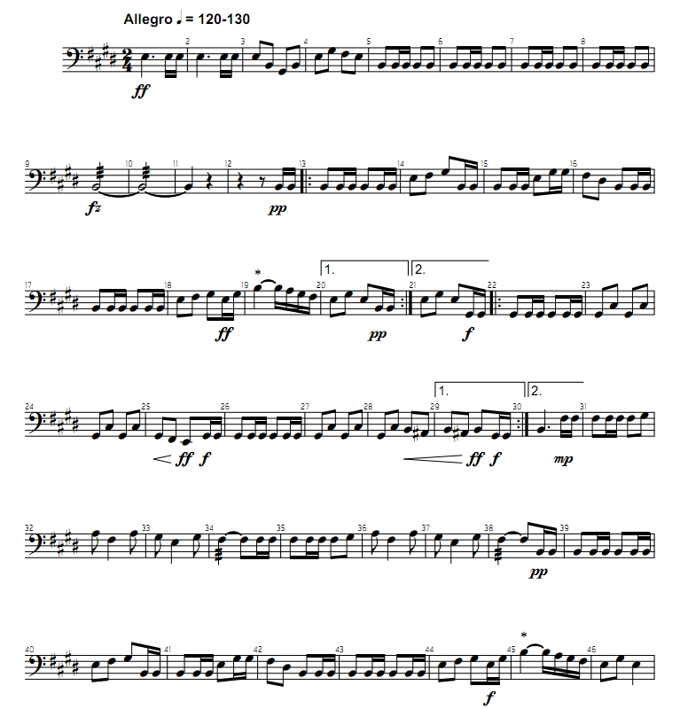 罗西尼 威廉退尔序曲 高级 独奏 定音鼓谱 有试听