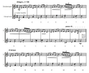 罗马尼亚舞3首  斯劳森版 初-中级 颤音琴+钟琴 合奏总谱 有试听-云音圈