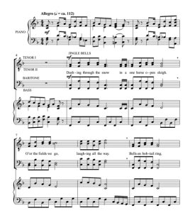 商品为TTBB 四声部合唱线谱 胡桃夹子铃儿响叮当 男声合唱谱 有试听-云音圈