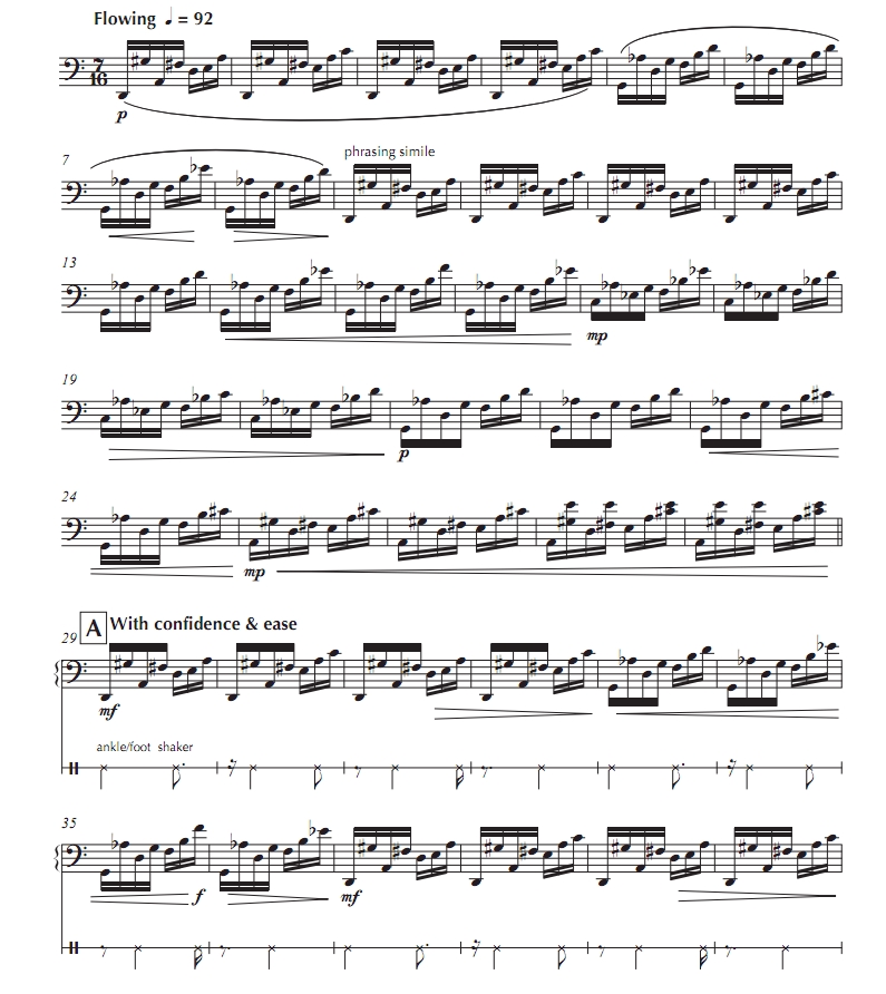 自然节奏  布鲁姆版 中高级 四槌 独奏 马林巴谱 有试听