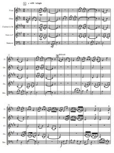 良宵 木管五重奏总谱+分谱 有试听-云音圈