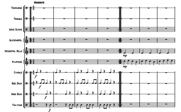 莱利 Bing, Bang, Bong! 初级 打击乐十重奏总谱+分谱 有试听