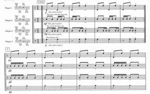 谷仓舞会  中级 肢体打击乐四重奏总谱+分谱 有试听-云音圈