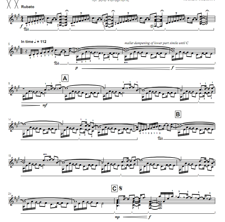 转瞬即逝之时 中-高级 四槌 独奏 颤音琴谱 有试听