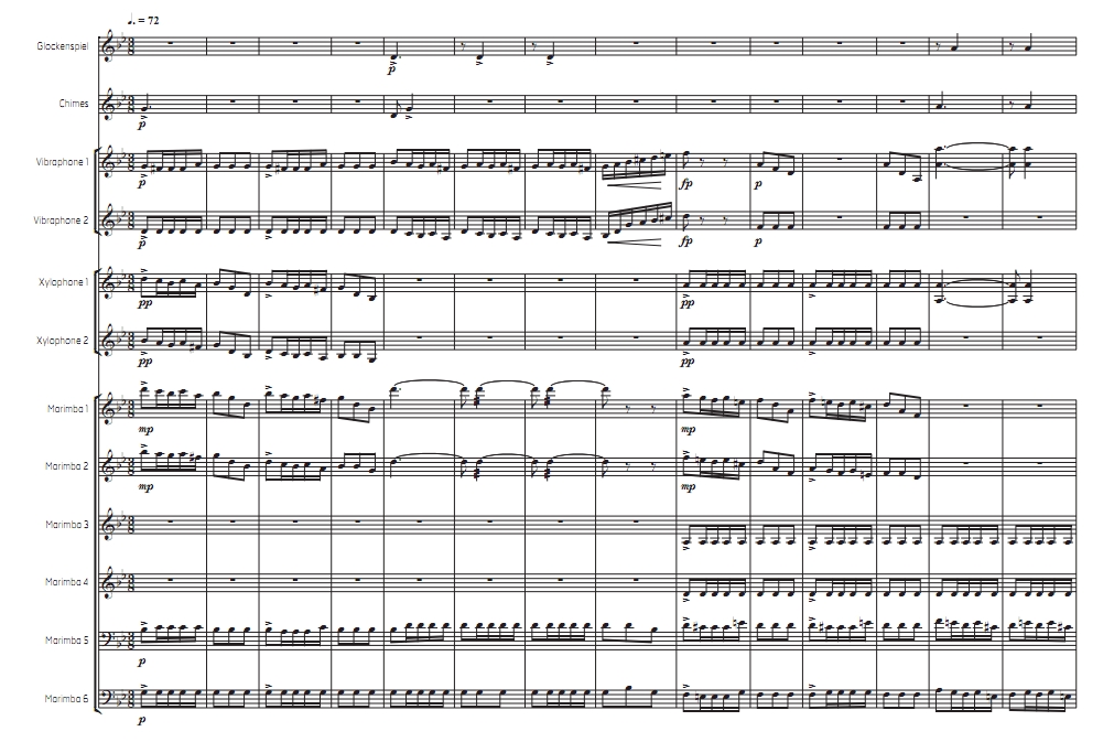 门德尔松 仲夏夜之梦 Scherzo 中高级 打击乐十二重奏 总谱 有试听