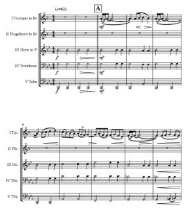 阿兰胡埃斯协奏曲 铜管五重奏 总谱+分谱-云音圈