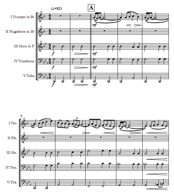 阿兰胡埃斯协奏曲 铜管五重奏 总谱+分谱