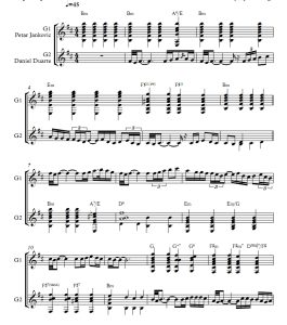 阿兰胡埃斯协奏曲 柔板  吉他二重奏总分谱 有试听-云音圈