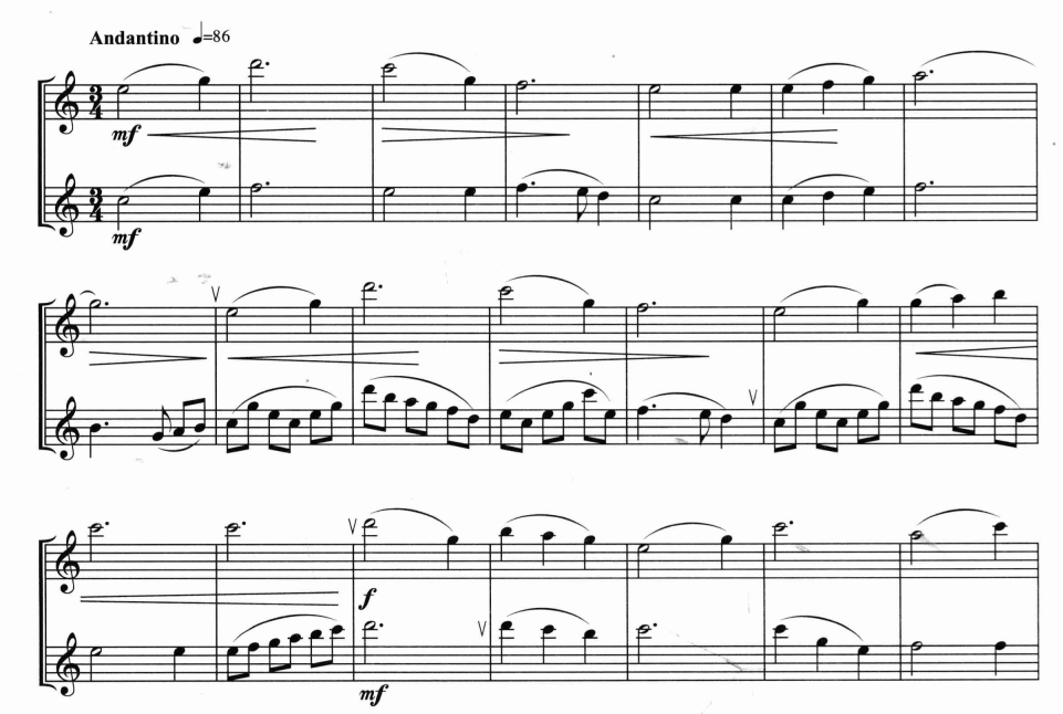 雪绒花 萨克斯二重奏谱 有试听