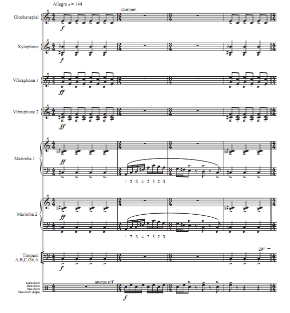 魔鬼之舞 高级 打击乐八重奏总谱 有试听