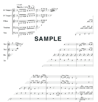 龙猫组曲 日本原版 铜管五重奏 总谱+分谱  有试听