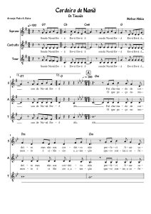 cordeiro de nana 无伴奏三声部合唱谱-云音圈