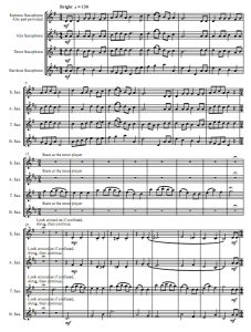 12首圣诞歌曲联奏 S(A)ATB萨克斯四重奏总谱+分谱 有试听-云音圈