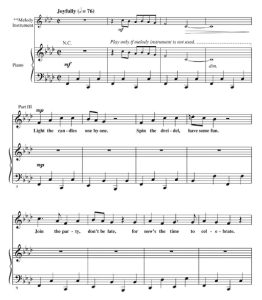 商品为SSA 三声部合唱线谱 A Hanukkah Celebration 米勒版 童声女声合唱谱 有试听-云音圈