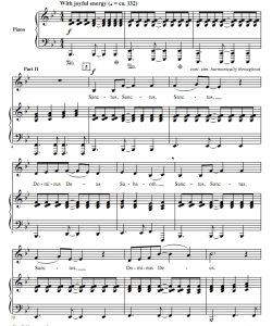 商品为SAB 三声部合唱线谱 A Joyful Sanctus 米勒版 混声合唱谱 有试听-云音圈