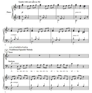 商品为TB 二声部合唱线谱 A La Nanita Nana 圣诞歌 吉尔平版 男声合唱谱 有试听-云音圈