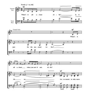 商品为SATB 四声部合唱线谱 Alfie 马特森版 阿卡贝拉 混声无伴奏合唱谱 有试听-云音圈