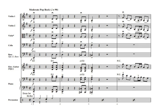 Back in Black 摩尔版 初级 交响弦乐合奏总谱+分谱 G2 有试听