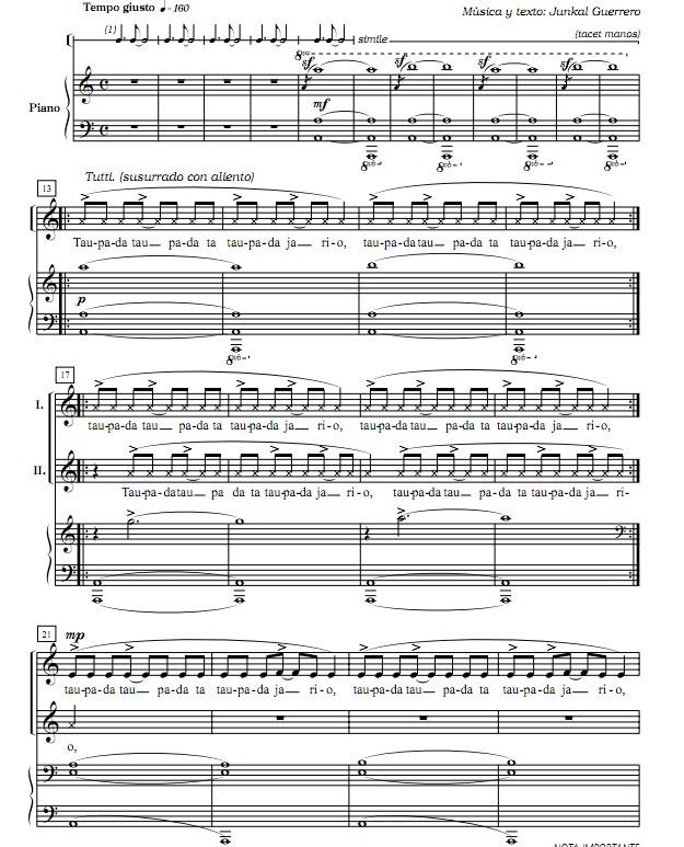 商品为SSA 三声部合唱线谱 Bi Bihotz 格雷罗版 三部童声女声合唱SSA+钢琴谱 有试听