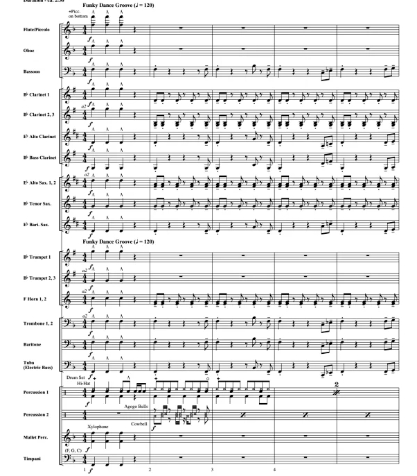 Blurred Lines 中级 交响管乐合奏总谱+分谱 有试听