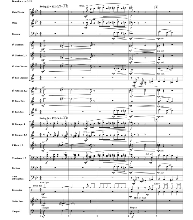 Come Fly With Me 中级 交响管乐合奏总谱+分谱 有试听