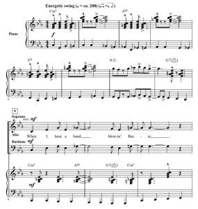 商品为SAB 三声部合唱线谱 Dancin' Fool 科比肖版  混声爵士合唱谱 有试听-云音圈