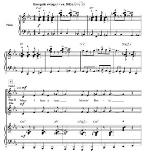 商品为SSA 三声部合唱线谱 Dancin' Fool 科比肖版 童声女声爵士合唱谱 有试听-云音圈