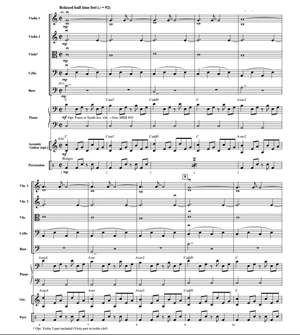 Dust In The Wind 中级 交响弦乐合奏总谱+分谱 3-4级 有试听