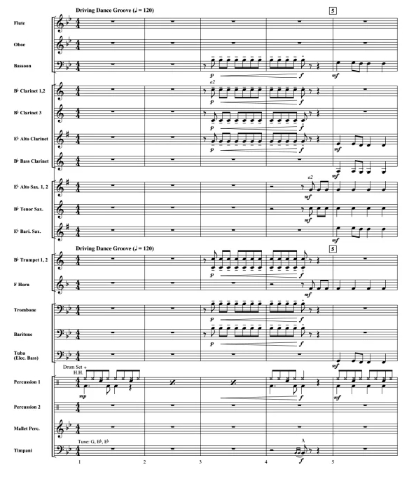 Dynamite 初级 交响管乐合奏总谱+分谱 有试听