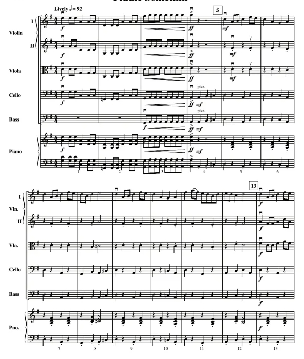 Fiddle Something 初级 交响弦乐合奏总谱+分谱 有试听