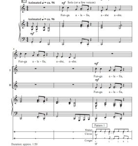 商品为二声部合唱线谱 Funga Alafia 埃里克版 二声部合唱线谱 有试听-云音圈