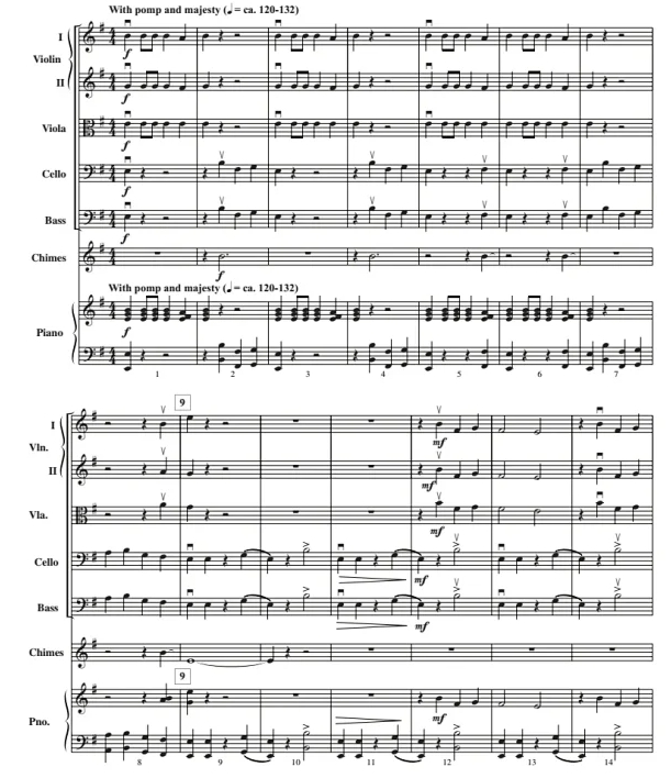 Gothic Cathedral 卡姆佩罗版 初级 交响弦乐合奏总谱+分谱 有试听