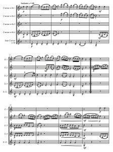 G大调弦乐小夜曲行板 莫扎特 单簧管六重奏总谱+分谱 有试听-云音圈