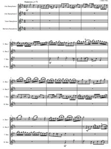 G小调小赋格曲 巴赫 AATB萨克斯四重奏总谱+分谱 有试听-云音圈