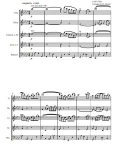 G弦上的咏叹调 巴赫 木管五重奏总谱+分谱 有试听-云音圈