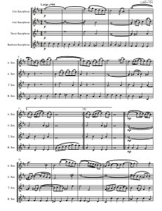 G弦上的咏叹调 巴赫 AATB萨克斯四重奏总谱+分谱 有试听-云音圈