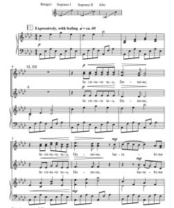 商品为SSA 三声部合唱线谱 In Virtute Tua 吉尔平版 童声女声合唱谱 有试听-云音圈