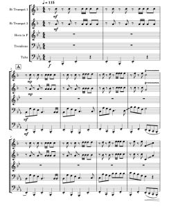 铃儿响叮当 铜管五重奏 总谱+分谱 有试听-云音圈