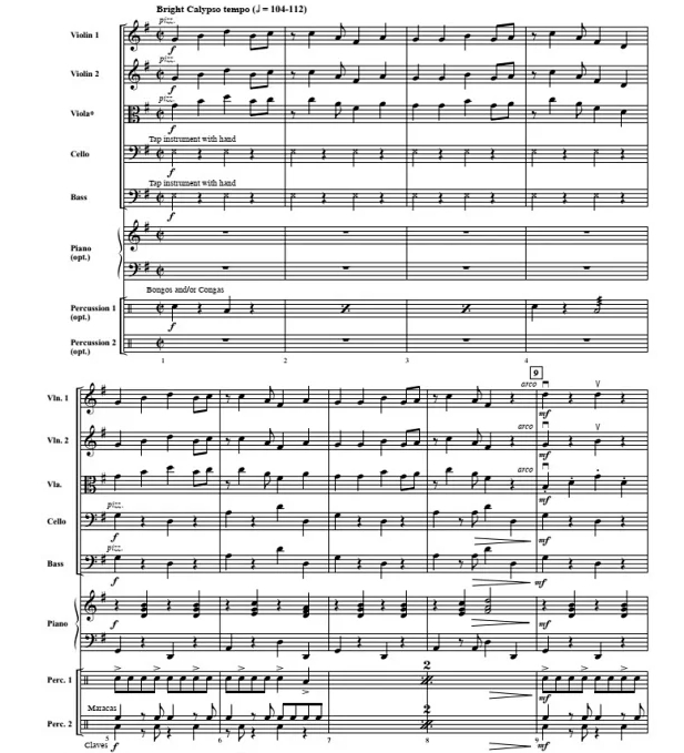 Jump in the Line 朗斐尔版 中级 交响弦乐合奏总谱+分谱 G3.5 有试听