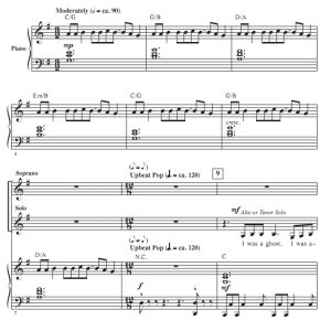 商品为SAB 三声部合唱线谱 K-POP猎魔女团 Golden 爱默生版 混声流行合唱谱 有试听-云音圈