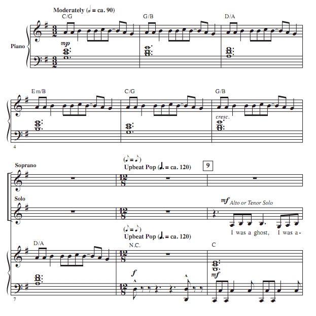 商品为SAB 三声部合唱线谱 K-POP猎魔女团 Golden 爱默生版 混声流行合唱谱 有试听