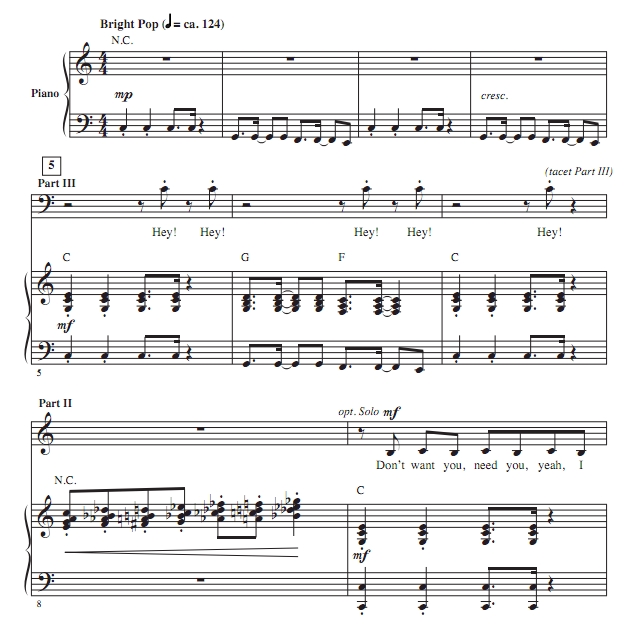 商品为SAB 三声部合唱线谱 K-POP猎魔女团 Soda Pop 爱默生版  混声流行合唱谱 有试听