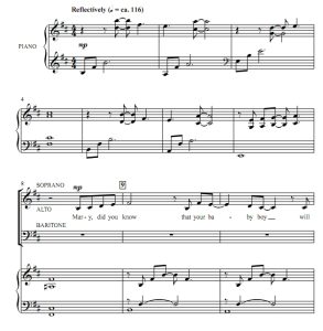 商品为SAB 三声部合唱线谱 Mary, Did You Know 海登版 混声圣诞合唱谱 有试听-云音圈